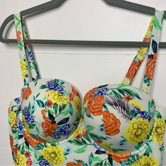Torrid floral peplum swim top 1X - Picture 12 of 12